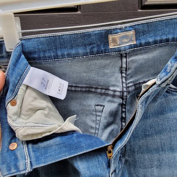 MOTHER Stunner Zip Ankle Step Fray Skinny Jean in Good Girls Do Size 27 - Picture 8 of 10